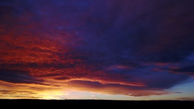 Burning sky over the Hunting Grounds.