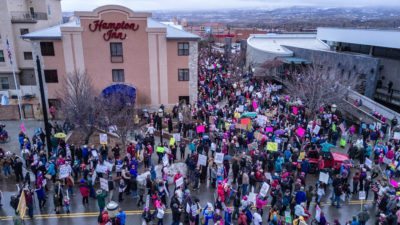 The Women's March crowd ended peacefully and with great pride, at the Two Rivers Convention Center to finish the march.