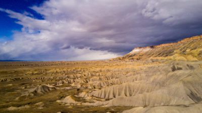 The Bookcliffs beneath the edge of a January storm.